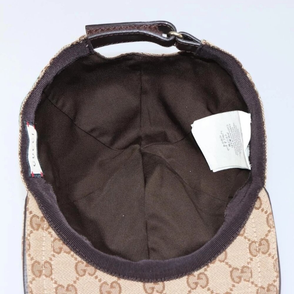 GUCCI GG Canvas baseball Cap M Beige Red Green 200035 Auth am9353 - Picture 11 of 14